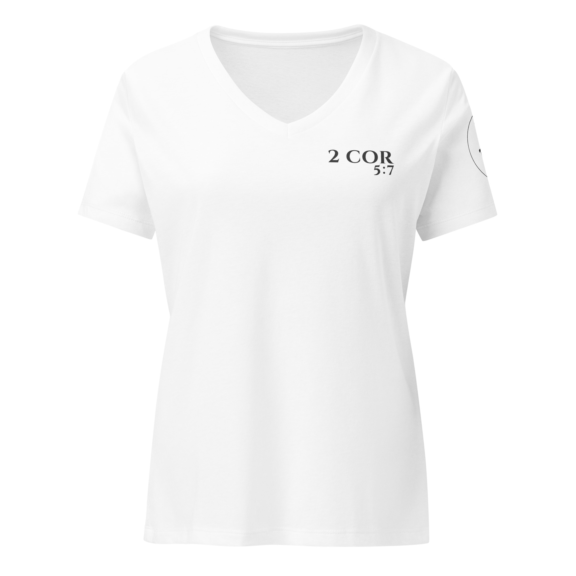 2 Corinthians 5:7 | UNSHAKEN | V-neck | Faith Never Sleeps - Image 3