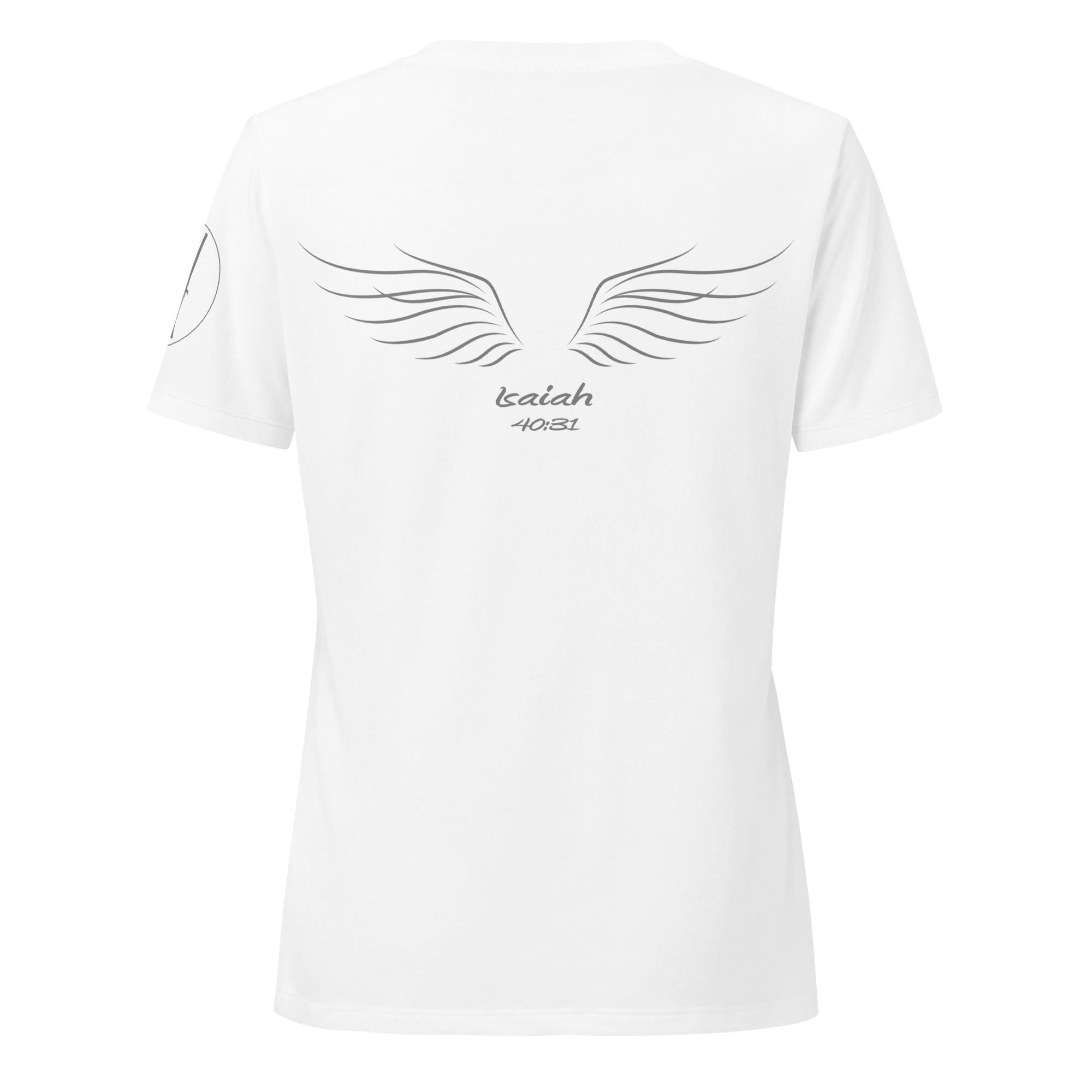 White Isaiah 40:31 Christian t-shirt