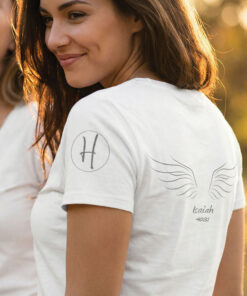 Wearing Isaiah 40:31 T-shirt with a friend