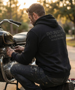 Micah 6:8 | Blackout Hoodie | Justice, Mercy, Humility