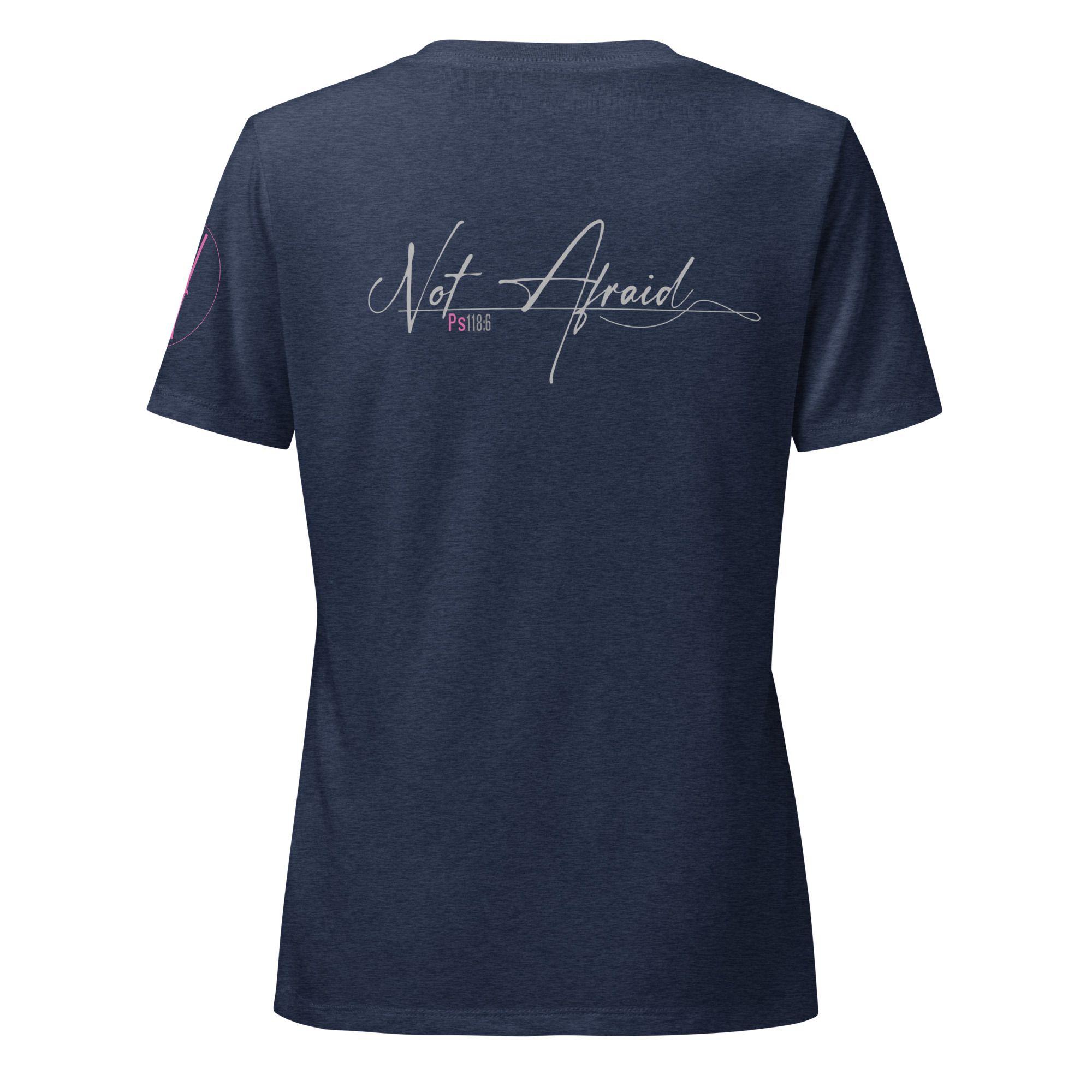 Psalm 118:6 | Virtue | V-neck | Pink - Image 6