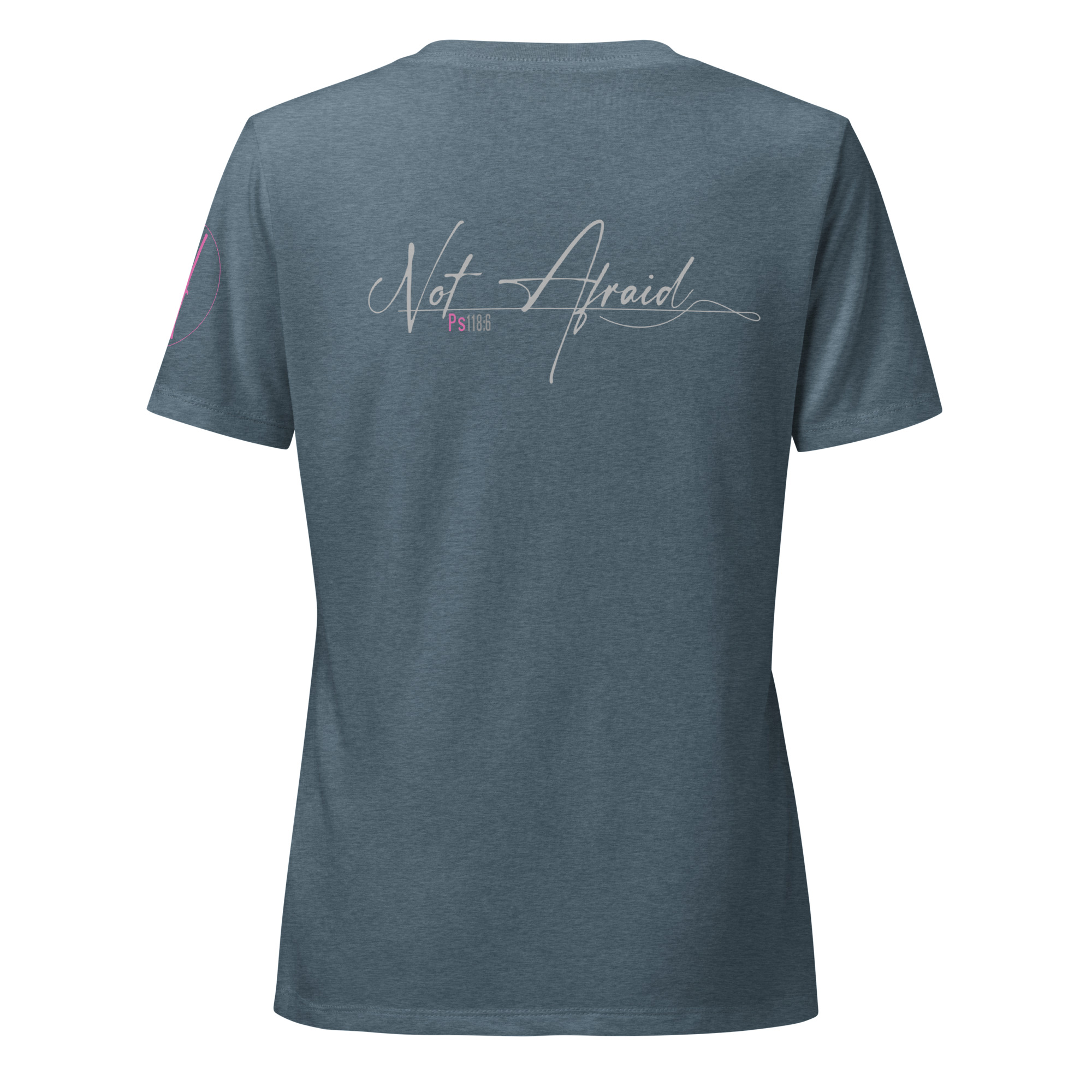 Psalm 118:6 | Virtue | V-neck | Pink - Image 9