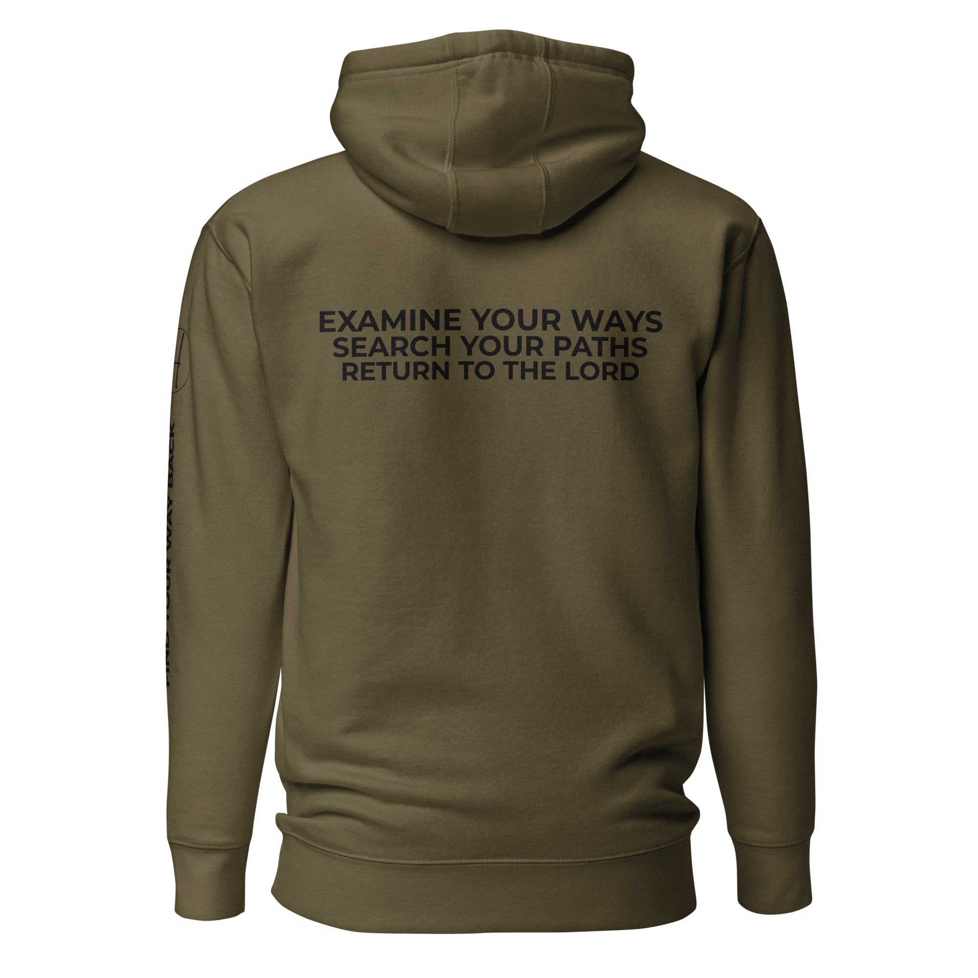 Lamentations 3:40 | Blackout Hoodie | Examine, Search, Return - Image 9