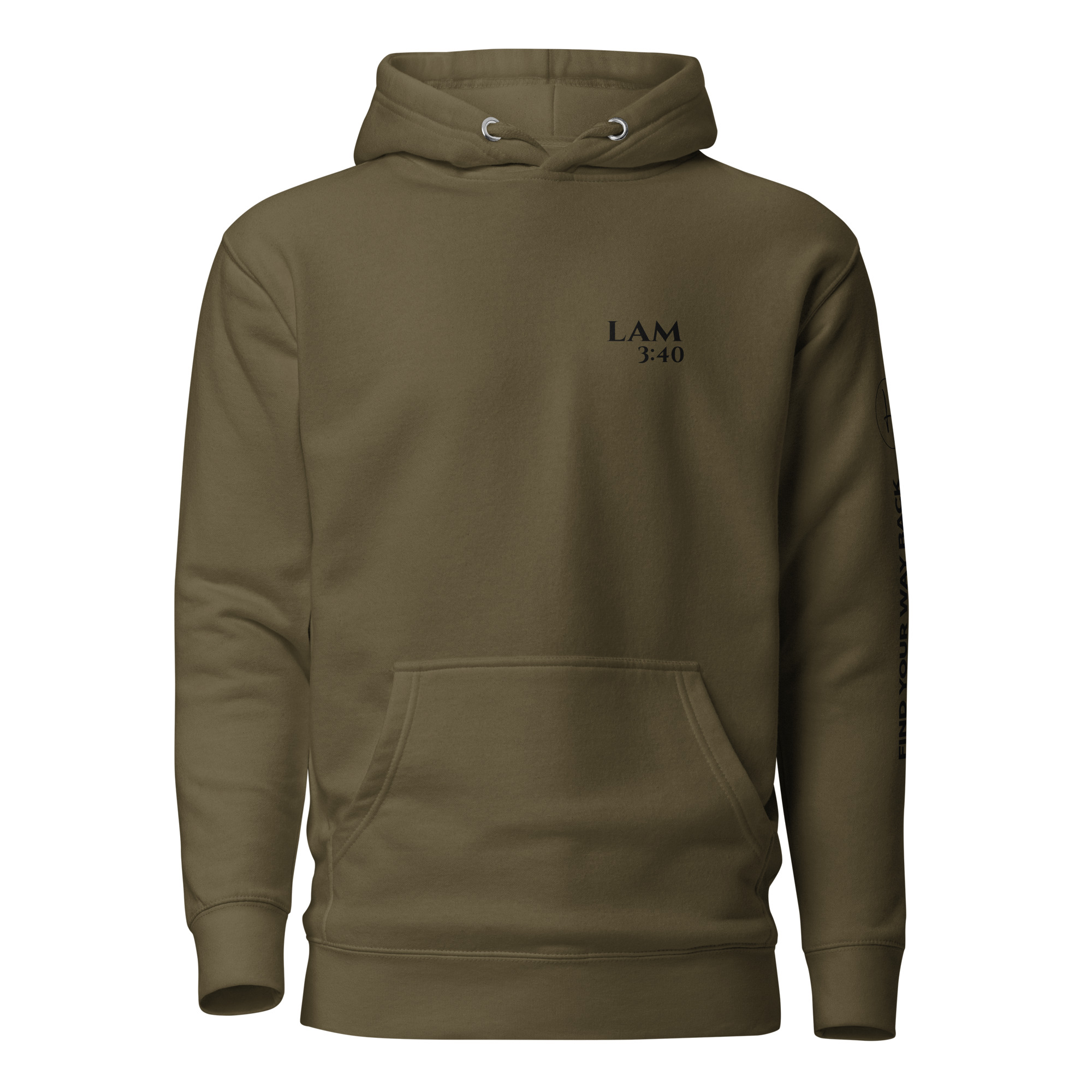 Lamentations 3:40 | Blackout Hoodie | Examine, Search, Return - Image 8