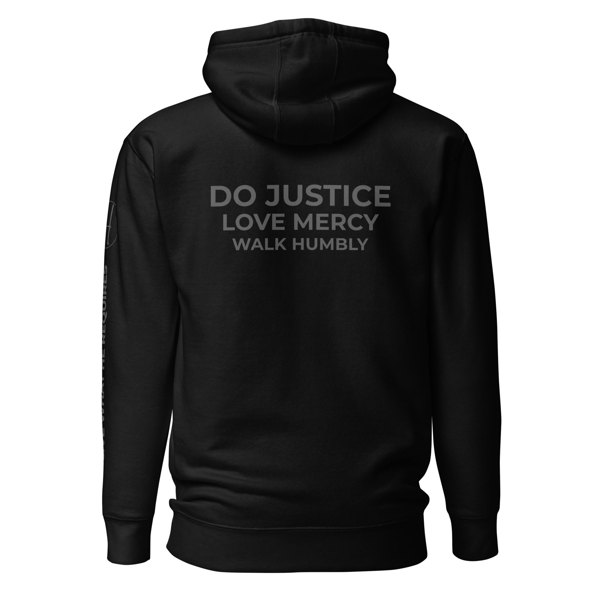 Micah 6:8 | Blackout Hoodie | Justice, Mercy, Humility - Image 3